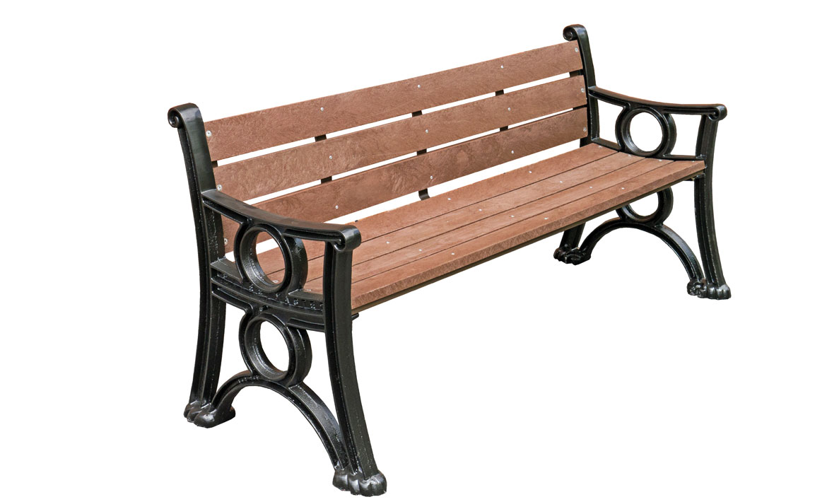 Cast Iron Seats with recycled plastic Boards