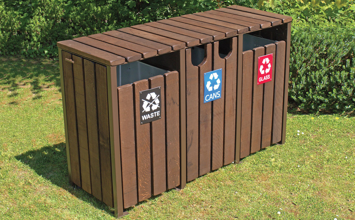 Holyhead Recycling Unit with lids