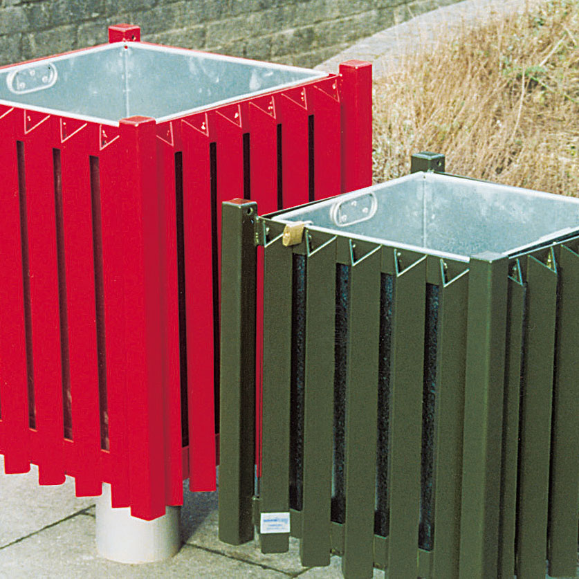 Cardiff and Brecon Bins, single post mounting