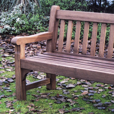 1800 Cavendish Seat in iroko (stained)
